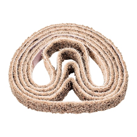 Pferd Sanding Belt, 1/2" W, 12" L, Surface Conditioning, Aluminum Oxide, 100 G Grit, Coarse, Polivlies 43643